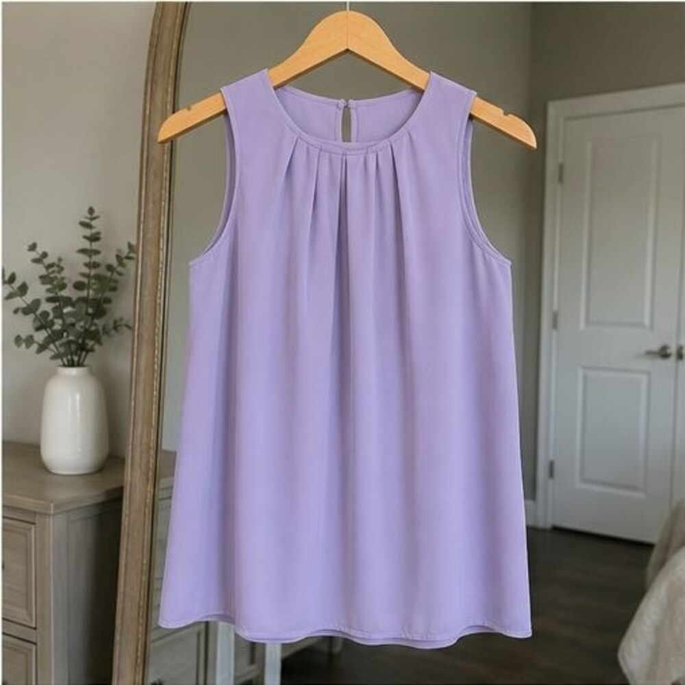 Taupe V Neck Top